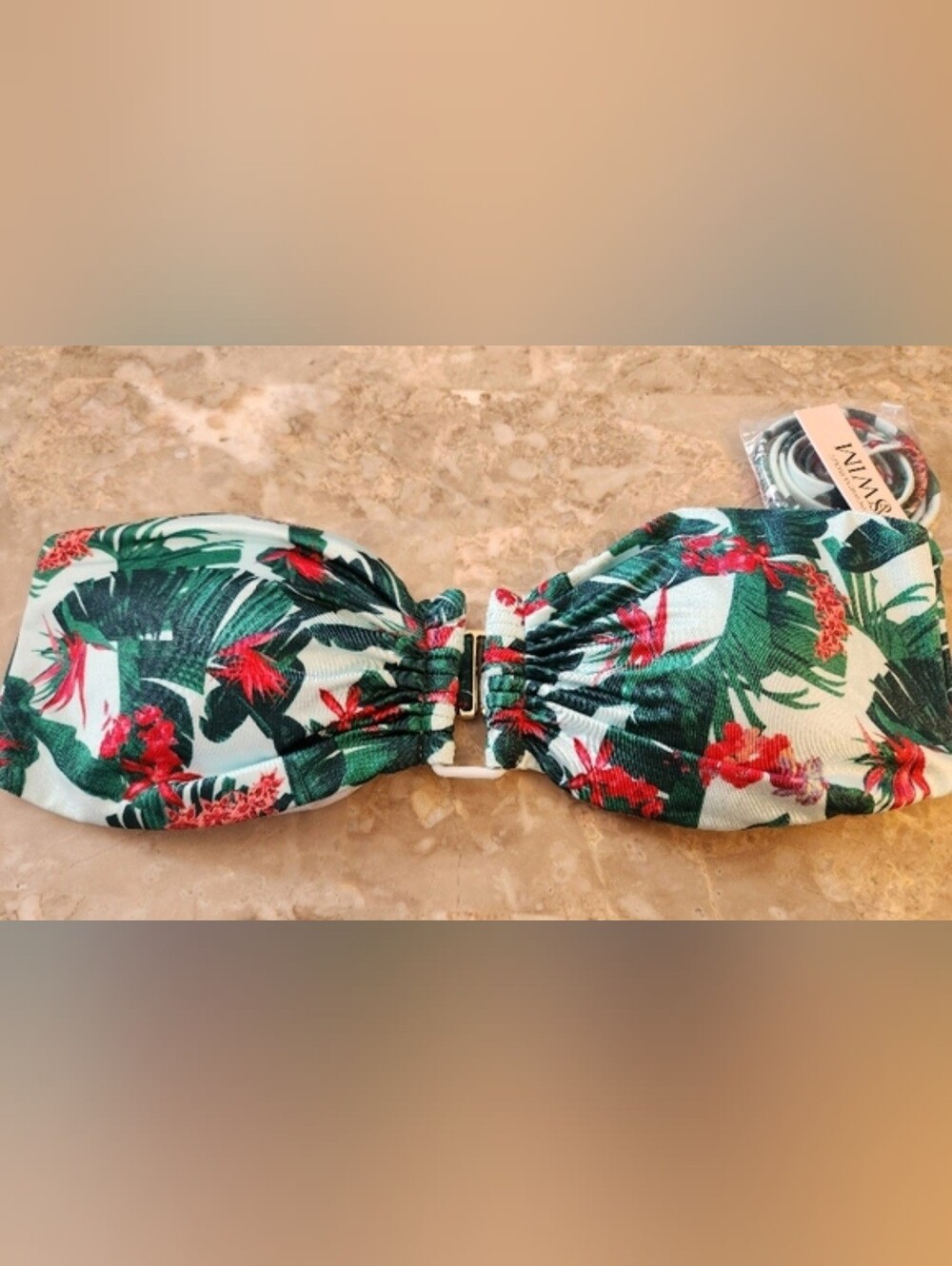 M L VS Swim U Bandeau Bikini Top Tropical Island Getaway
